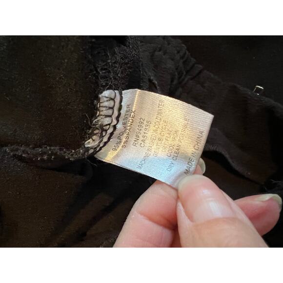 Neiman Marcus Edgy Moto Casual Black Jogger Pants Zipper Detail S - Picture 5 of 5